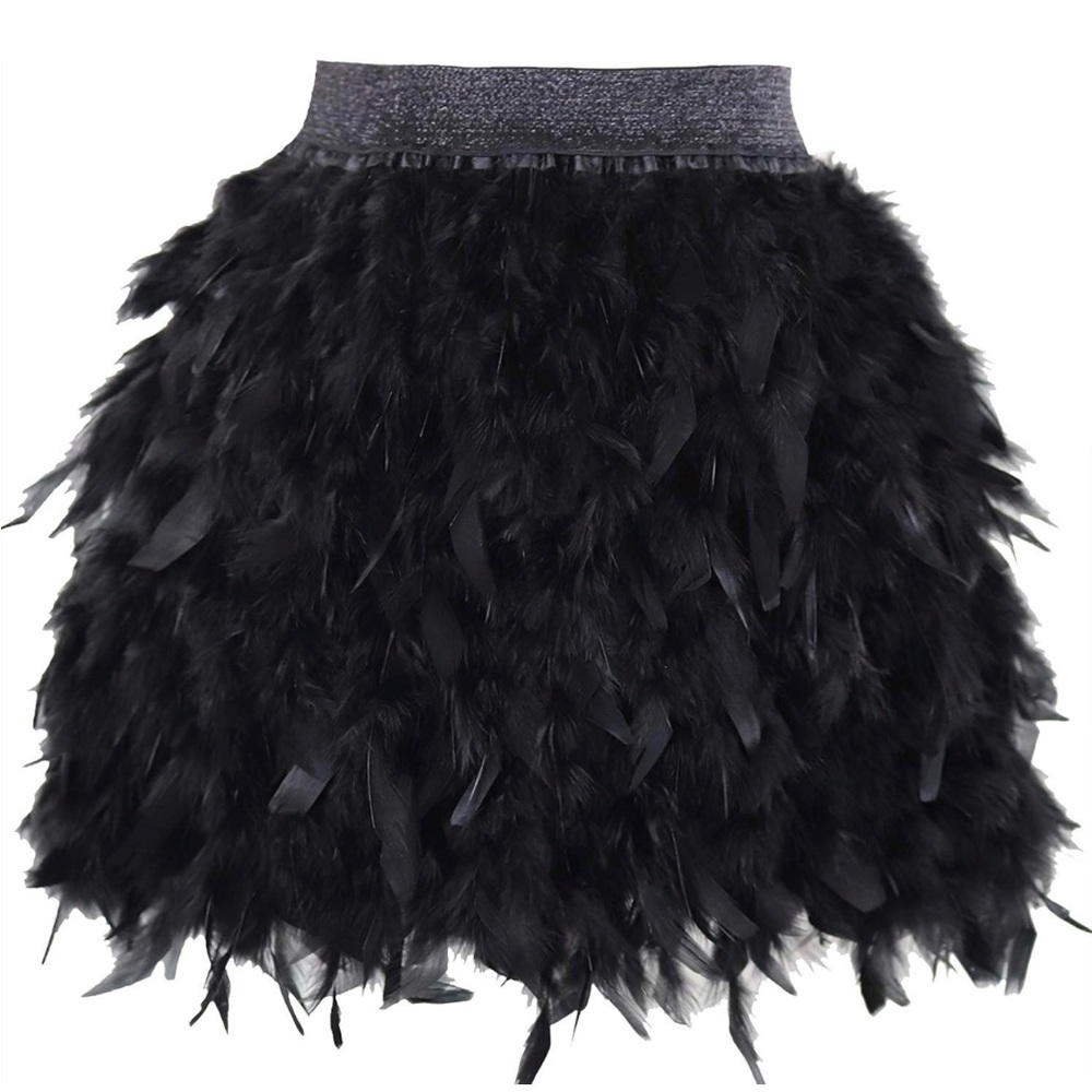 NEW in bag: Mini A- Line Feathered Mini Skirt - Picture 4 of 9